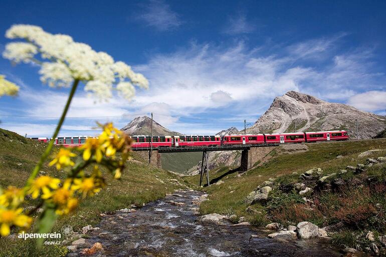 Alpenverein OEAV.CZ Rhétská dráha Švýcarsko
