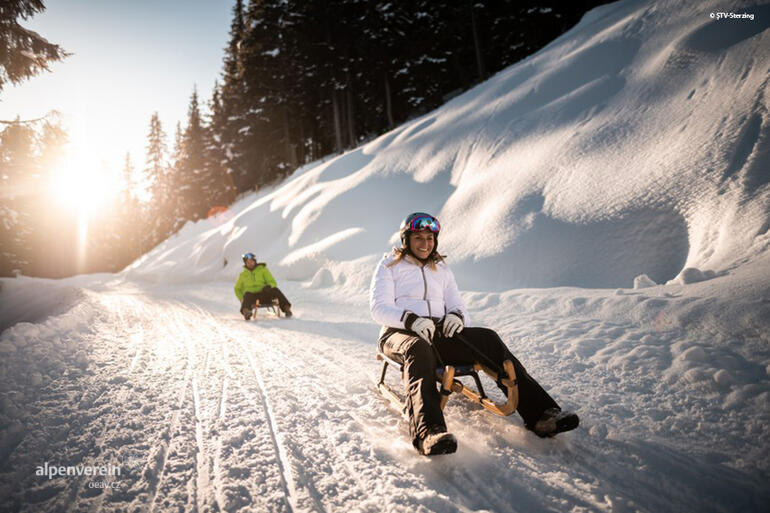Alpenverein edelweiss OEAV.CZ jižní tyrolsko sáně